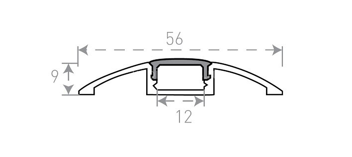 Заказать Профиль напольный встраиваемый SWG Floor 608 для светодиодной ленты 2 м 