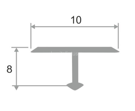 Заказать Алюминиевый Т-образный профиль ПТ-10 Черный матовый 2,7 м 
