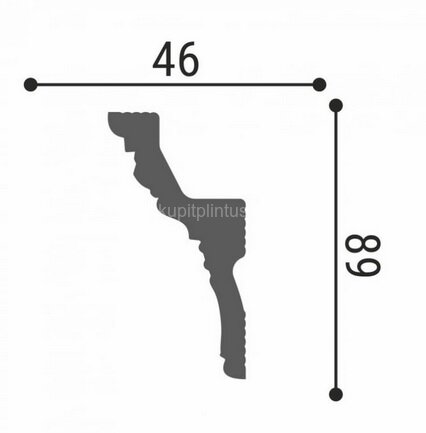 Заказать Потолочный плинтус 89х46 мм Де-Багет Декор ДП 17/100 белый 2 м Заказать Потолочный плинтус 89х46 мм Де-Багет Декор ДП 17/100 белый 2 м