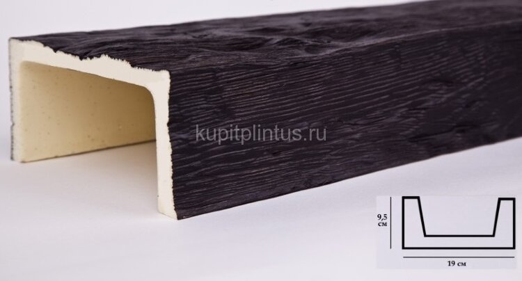 Заказать Декоративная балка из полиуретана 95х190 мм Уникс Славянский стиль СС3 Венге 3 м 