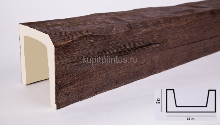 Заказать Балка из полиуретана 12х12 см Уникс Классика Б2 Дуб 3 м Заказать Балка из полиуретана 12х12 см Уникс Классика Б2 Дуб 3 м