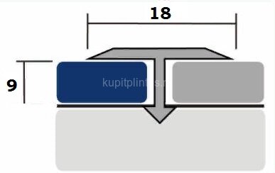 Заказать Декорированный Т-профиль из алюминия Т-18 КД Дуб арктик 2,7 м Заказать Декорированный Т-профиль из алюминия Т-18 КД Дуб арктик 2,7 м
