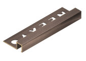 Профиль для плитки П-образный закладной латунный 10х10 мм NEEXY PVL31-04 ANTBL антик бронза светлая 2.7м