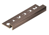 Профиль для плитки П-образный закладной латунный 10х10 мм NEEXY PVL31-04 ANTBL антик бронза светлая 2.7м Профиль для плитки П-образный закладной латунный 10х10 мм NEEXY PVL31-04 ANTBL антик бронза светлая 2.7м