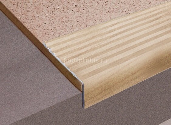 Заказать Порог угловой алюминиевый Д16 КД Сосна (декорированный) 2,7 м Заказать Порог угловой алюминиевый Д16 КД Сосна (декорированный) 2,7 м