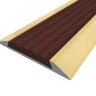 Заказать Порог противоскользящий с коричневой вставкой Д15 Золото КЕ (анодированный) 2,7 м Заказать Порог противоскользящий с коричневой вставкой Д15 Золото КЕ (анодированный) 2,7 м