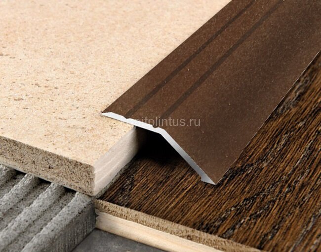 Заказать Порог разноуровневый из алюминия С1 КР Бронза (порошковая эмаль) 2,7 м Заказать Порог разноуровневый из алюминия С1 КР Бронза (порошковая эмаль) 2,7 м