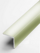 Алюминиевый уголок защитный 20х20 мм прямой PV74-17 титан блестящий 2,7 м
