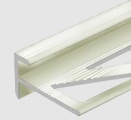 Профиль F-образный алюминиевый 10 мм PV53-17 титан блестящий 2,7 м Профиль F-образный алюминиевый 10 мм PV53-17 титан блестящий 2,7 м