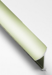 Профиль алюминиевый для плитки внутренний 10 мм Gunsen PV30-17 титан блестящий 2,7 м
