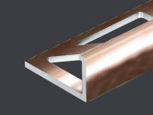 Алюминиевый L-профиль 12 мм PV03-15 розовый блестящий 2,7 м