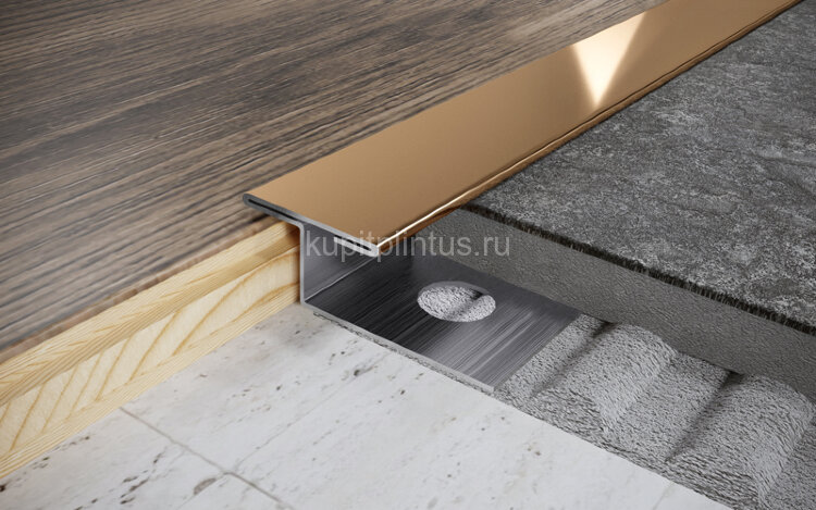 Заказать Т-профиль нержавеющая сталь закладной 12 мм FTZ 12 GP золото полированное 2,7 м Заказать Т-профиль нержавеющая сталь закладной 12 мм FTZ 12 GP золото полированное 2,7 м