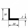 Заказать Уголок из алюминия 30х30х2 мм равносторонний 3 м 
