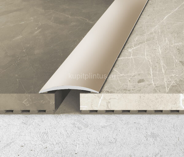 Заказать Алюминиевый порог одноуровневый 40 мм Effector A 13-02 Шампань 2,7 м 