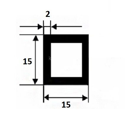 Заказать Бокс алюминиевый квадрат 15х15х2 мм 3 м Заказать Бокс алюминиевый квадрат 15х15х2 мм 3 м