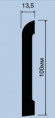 Заказать Напольный плинтус 100х13,5 мм Hiwood BE100 из полистирола 2 м 
