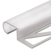Профиль для ступеней овальный (ZET OWAL) алюминий PV49-03 серебро блестящее 2,7 м Профиль для ступеней овальный (ZET OWAL) алюминий PV49-03 серебро блестящее 2,7 м