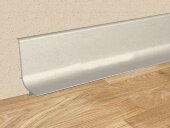 Плинтус напольный алюминиевый Effector Q63 40 мм Матовое серебро 2,7 м