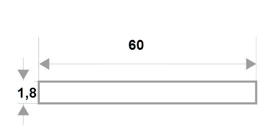 Заказать Алюминиевая полоса 60х1,8 мм анодированная серебро 3 м Заказать Алюминиевая полоса 60х1,8 мм анодированная серебро 3 м
