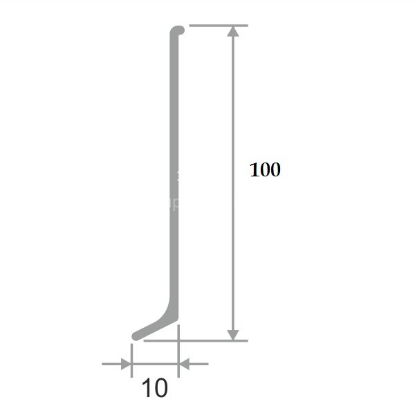 Заказать Алюминиевый плинтус для пола ПЛ-100 Серебро матовое браш 3 м Заказать Алюминиевый плинтус для пола ПЛ-100 Серебро матовое браш 3 м