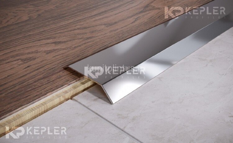 Заказать Стальной порог разноуровневый 63x10 мм FAP 10 P полированная сталь 2,7 м 