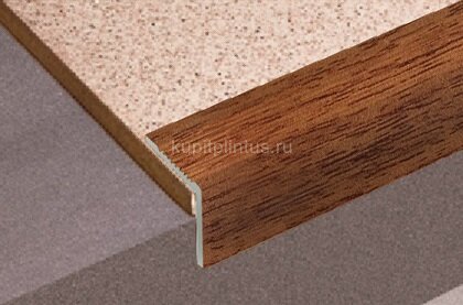 Заказать Угловой порог из декорированного алюминия Д19 КД Дуб темный 2,7 м 