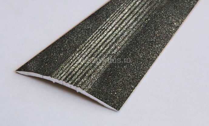 Заказать Порог алюминиевый покрытие порошковая эмаль А5 КР Люкс черный металлик 2,7 м 