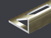 Алюминиевый L-профиль 12 мм PV03-13 песок блестящий 2,7 м