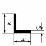 Заказать Уголок из алюминия 30х30х1,5 мм равносторонний 3 м Заказать Уголок из алюминия 30х30х1,5 мм равносторонний 3 м
