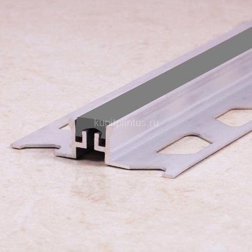 Заказать Алюминиевый компенсационный профиль с резиновой вставкой ПО-114 Серый 2,7 м Заказать Алюминиевый компенсационный профиль с резиновой вставкой ПО-114 Серый 2,7 м