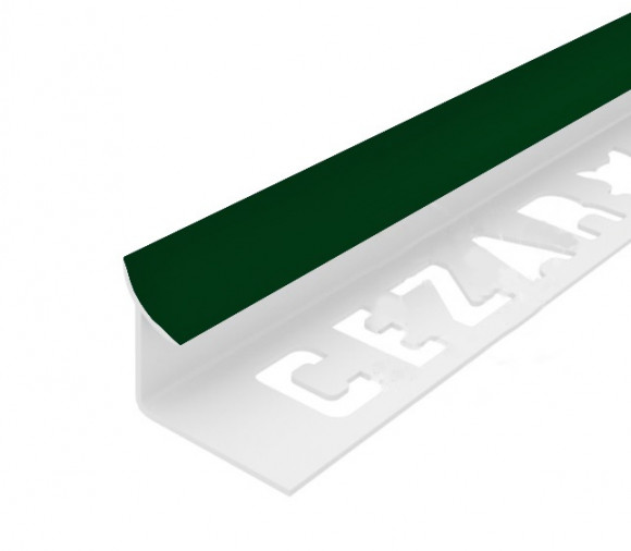 Заказать Внутренний угол ПВХ для плитки 12 мм Cezar 115 Светло-зеленый 2,5 м 