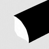 Галтель ПВХ 14х14 Cezar 102 Черный 2,5 м