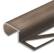 Профиль для ступеней овальный (ZET OWAL) алюминий PV49-06 бронза матовая 2,7 м Профиль для ступеней овальный (ZET OWAL) алюминий PV49-06 бронза матовая 2,7 м