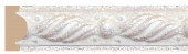 Цветной молдинг Decomaster 157-19 Белый с инкрустацией 30х14х2400 мм