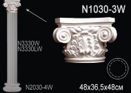 Капитель колонны Перфект N1030-3W 365х480х480 мм Капитель колонны Перфект N1030-3W 365х480х480 мм