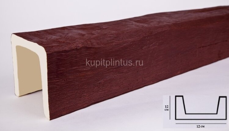 Заказать Балка из полиуретана 12х12 см Уникс Классика Б2 Вишня 2 м 