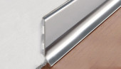 Напольный плинтус алюминиевый самоклеящийся ПТ-100 S (самокл) алюминий серебро 3 м