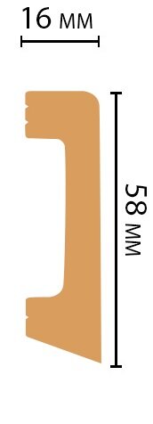 Заказать Плинтус напольный Decomaster D234/15 белый под покраску 58х16х2000 мм 
