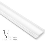 Потолочный плинтус NMC Nomastyl E13 26 белый 95х45 мм 2 м Потолочный плинтус NMC Nomastyl E13 26 белый 95х45 мм 2 м