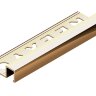 Профиль для плитки П-образный закладной латунный 10х12.5 мм NEEXY PVL32-01 P полированный 2.7м