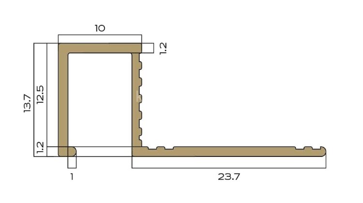 Заказать Профиль для плитки П-образный закладной латунный 10х12.5 мм NEEXY PVL32-01 P полированный 2.7м Заказать Профиль для плитки П-образный закладной латунный 10х12.5 мм NEEXY PVL32-01 P полированный 2.7м