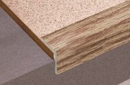 Угловой порог из декорированного алюминия Д19 КД Дуб светлый 2,7 м Угловой порог из декорированного алюминия Д19 КД Дуб светлый 2,7 м