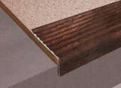 Порог угловой алюминиевый Д16 КД Орех (декорированный) 2,7 м Порог угловой алюминиевый Д16 КД Орех (декорированный) 2,7 м