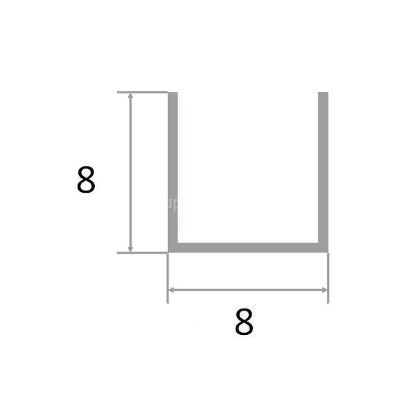 Заказать Алюминиевый П-профиль 8х8 мм П-8х8-28 черный матовый 2.7 м Заказать Алюминиевый П-профиль 8х8 мм П-8х8-28 черный матовый 2.7 м