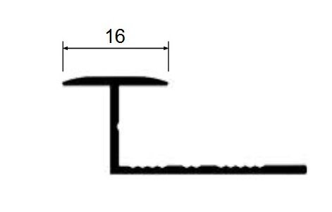 Заказать Алюминиевый профиль Т-образный гибкий 16 мм PV42-01 полированный 2,7 м Заказать Алюминиевый профиль Т-образный гибкий 16 мм PV42-01 полированный 2,7 м
