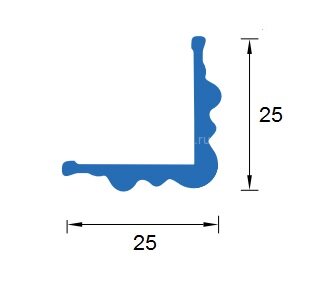 Заказать Уголок фигурный ПВХ вспененный 25х25 Асви 225 Белый 2,7 м 
