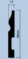 Заказать Напольный плинтус 98х13 мм Hiwood B100 из полистирола 2 м 