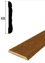 Наличник фигурный ПВХ Lemal 22068 68 мм Цвет 8699 Под дерево 2,2 м