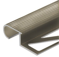 Профиль для ступеней овальный (ZET OWAL) алюминий PV49-08 шампань матовая 2,7 м Профиль для ступеней овальный (ZET OWAL) алюминий PV49-08 шампань матовая 2,7 м