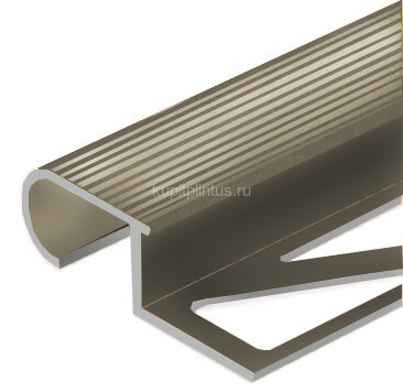 Заказать Профиль для ступеней овальный (ZET OWAL) алюминий PV49-08 шампань матовая 2,7 м Заказать Профиль для ступеней овальный (ZET OWAL) алюминий PV49-08 шампань матовая 2,7 м